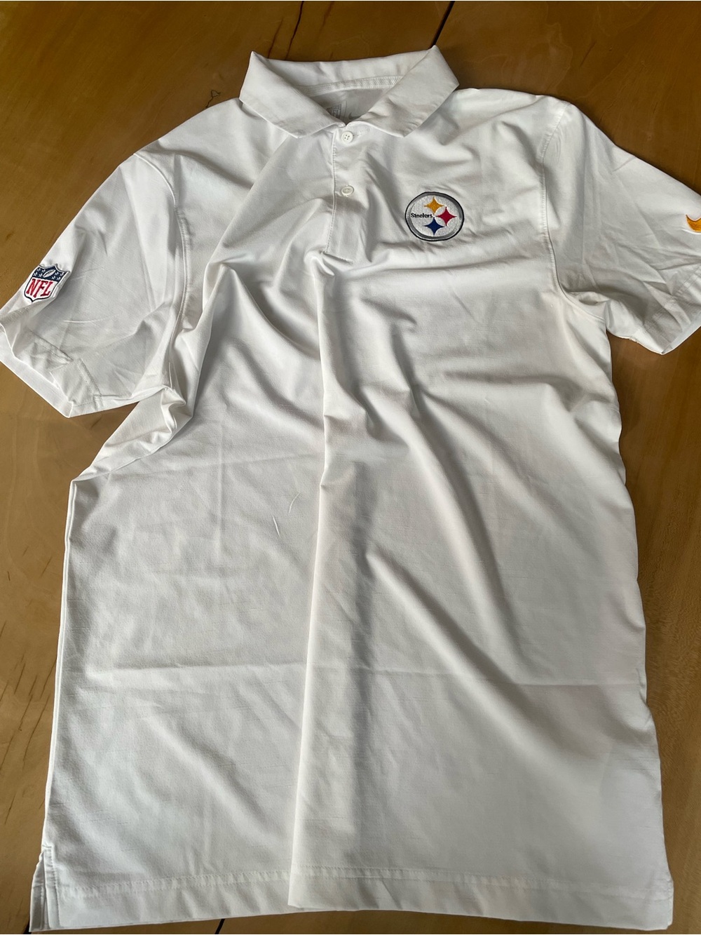 Official NFL Pittsburgh Steelers White Polo Shirt
